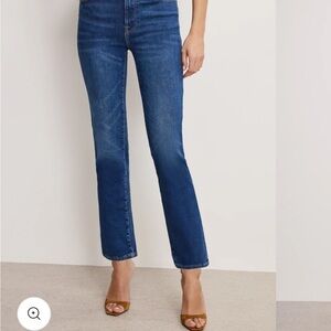 Good American Deep Blue Straight Leg Jeans